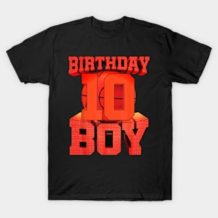 10th Birthday Basketball Boy 10 Year Old Bday Ball Sports T-Shirt